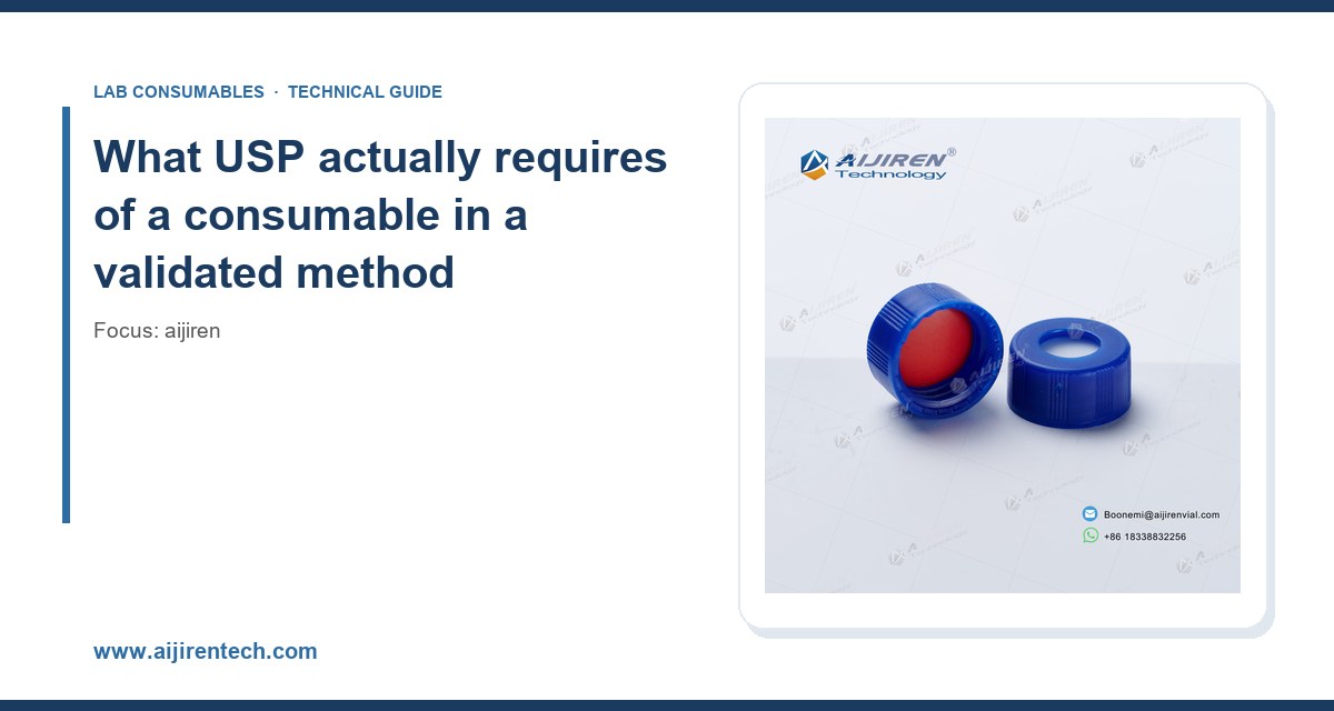 What USP actually requires of a consumable in a validated method