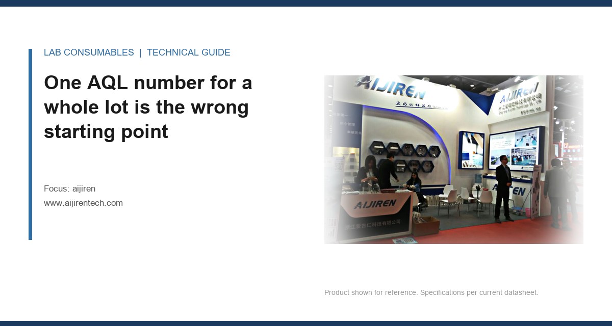 One AQL number for a whole lot is the wrong starting point
