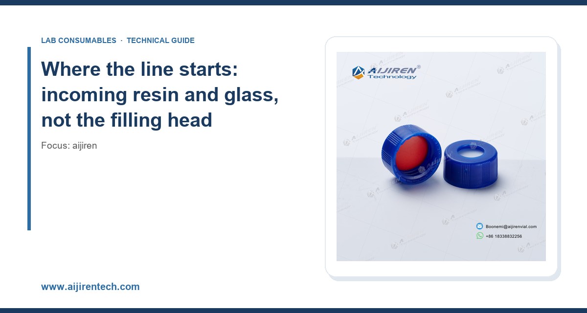 Where the line starts: incoming resin and glass, not the filling head