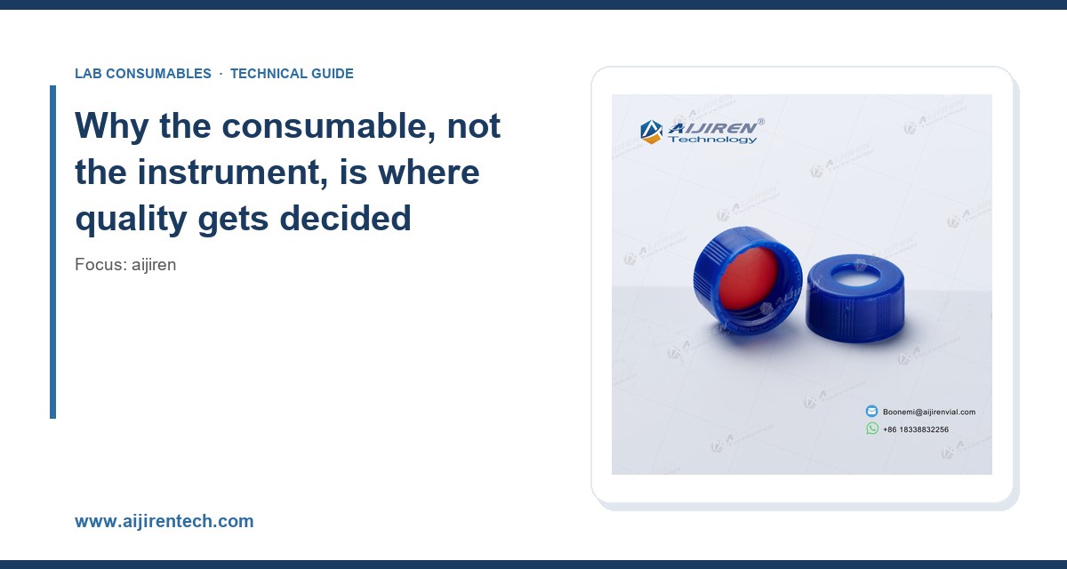 Why the consumable, not the instrument, is where quality gets decided