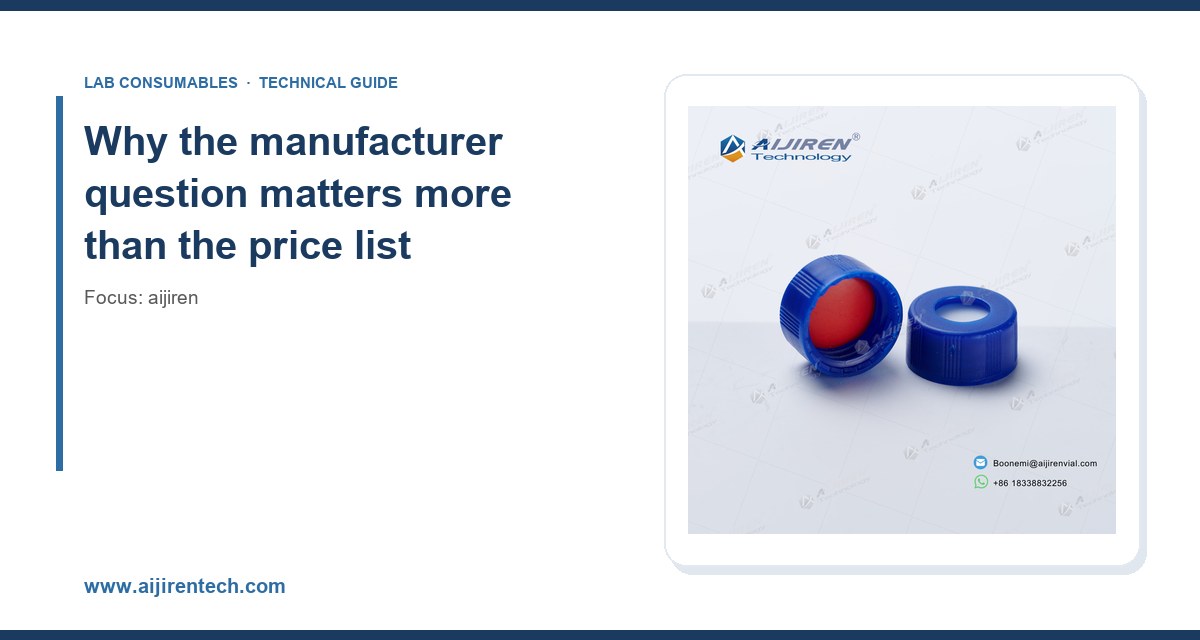 Why the manufacturer question matters more than the price list